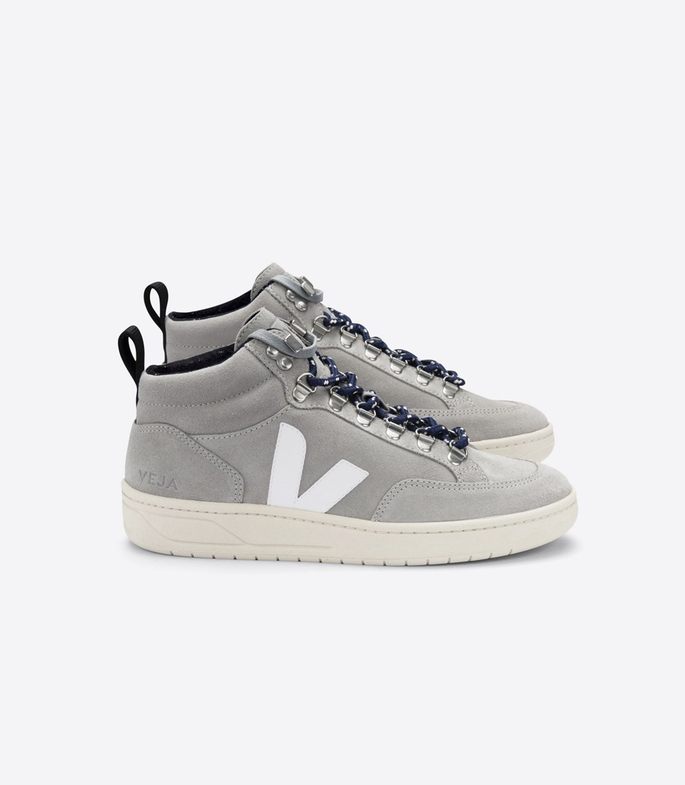 Veja Sneakers Dam - Roraima Suede - Grå/Vita - 653287-BAO